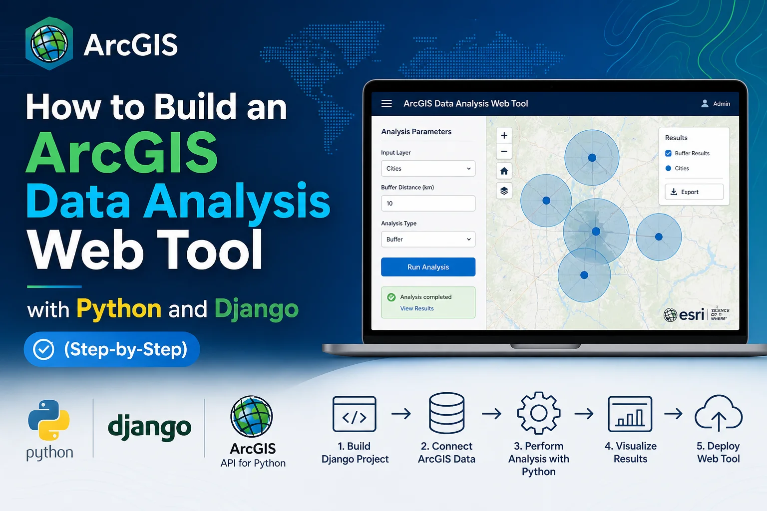 How to Build an ArcGIS Data Analysis Web Tool with Python and Django (Step-by-Step)
